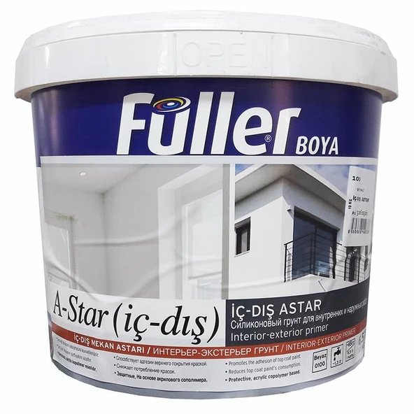Füller A-Star İç Dış Cephe Astar 10 Kg Beyaz ürün görseli 1