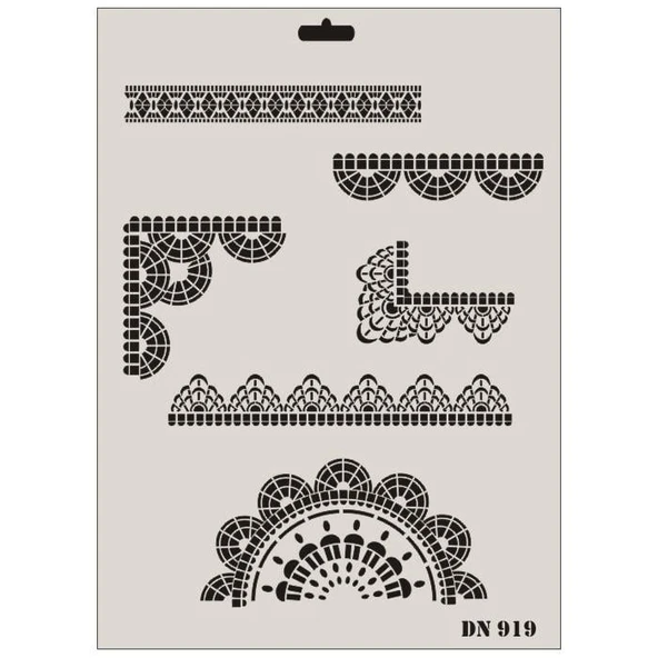 Rich Dantel Seri DN-919 Stencil 35x25 cm ürün görseli 1