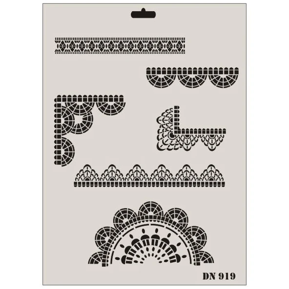Rich Dantel Seri DN-919 Stencil 35x25 cm - Resim 4