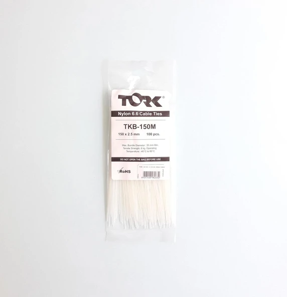 Tork Beyaz Kablo Bağı 2,5X150 ürün görseli 1
