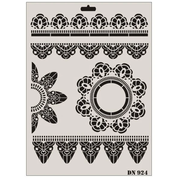 Rich Dantel Seri DN-924 Stencil 35x25 cm ürün görseli 1