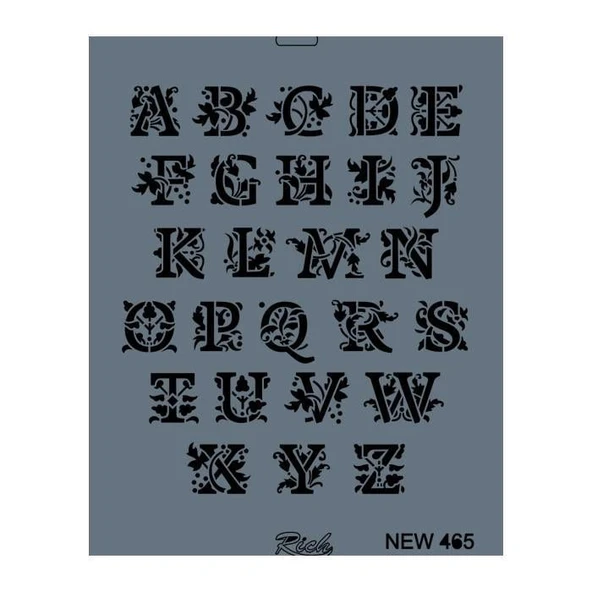 Rich New Seri N-465 Stencil 35x25 cm ürün görseli 1
