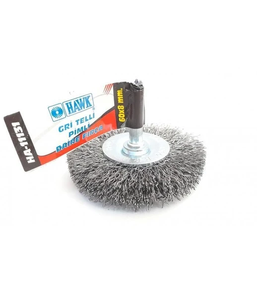 Hawk HA11131 Pimli Gri Tel Daire Fırça 60x8 mm ürün görseli 1