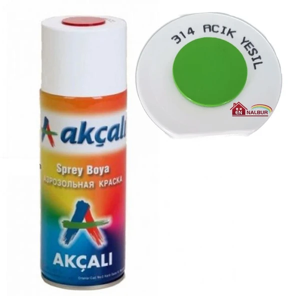 Akçalı Sprey Boya 400 ml 314 Açık Yeşil - Resim 2