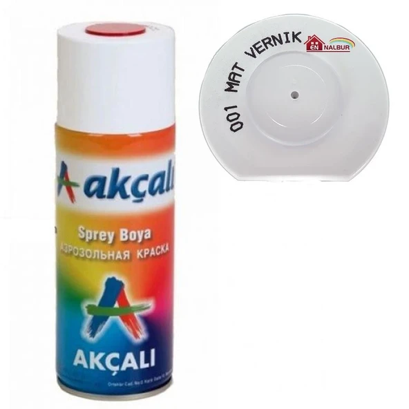 Akçalı Sprey Boya 400 001 Mat Vernik - Resim 3