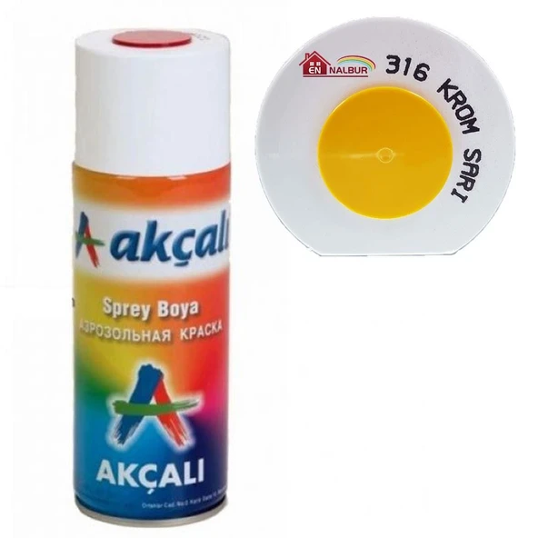 Akçalı Sprey Boya 400 ml 316 Krom Sarı - Resim 4