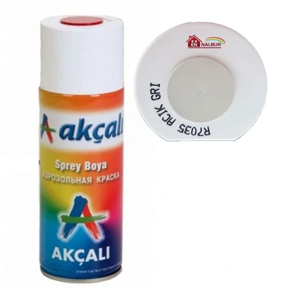 Akçalı Sprey Boya 400 ml 7035 Açık Gri - Resim 2