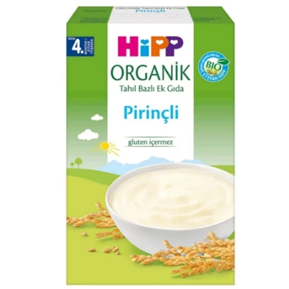 Hipp Organik Pirinçli Tahıl Bazlı Ek Gıda 4+ Ay Kaşık Maması 200 gr ürün görseli 1