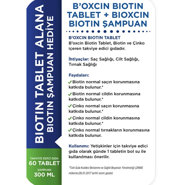 Bioxcin Biotin 5000 Mcg 60 Tablet + Biotin Şampuan 300 ml - Resim 4