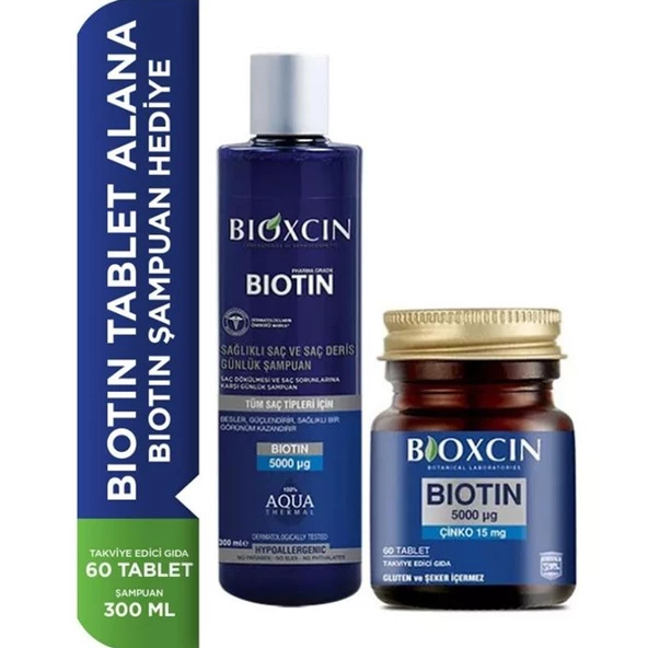Bioxcin Biotin 5000 Mcg 60 Tablet + Biotin Şampuan 300 ml - Resim 2