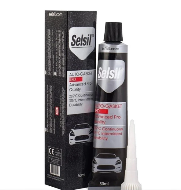 Selsil RTV Silicone Auto Gasket Kırmızı Conta 50 ml ürün görseli 1