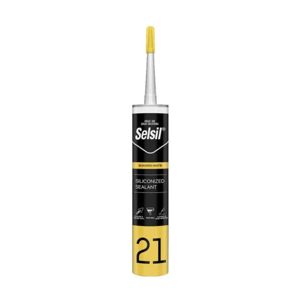 Selsil Silikonize Mastik Bronz Şampanya 500gr ürün görseli 1