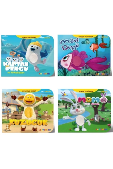 TRT ÇOCUK DOKUN VE HİSSET 4 LÜ SET KİTAP ürün görseli 1