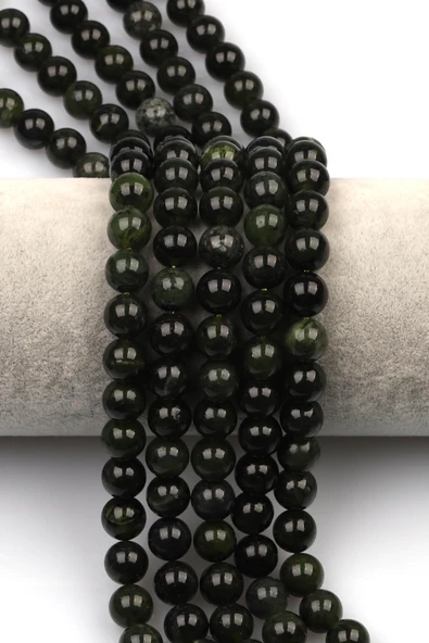 Kanada Yeşim Doğal Taş Dizi 8 mm Küre Kesim ürün görseli 1