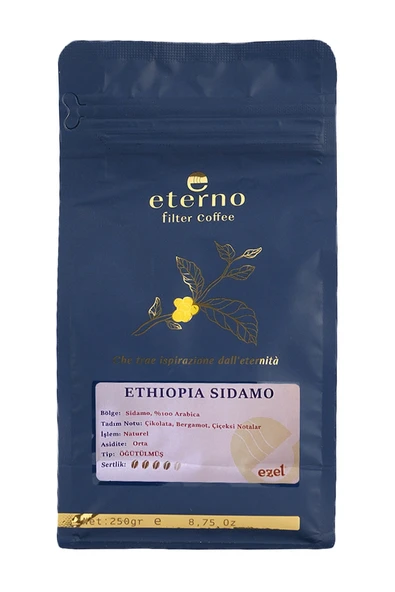 Eterno Ethiopia Sidamo Öğütülmüş Filtre Kahve - 250 g ürün görseli 1