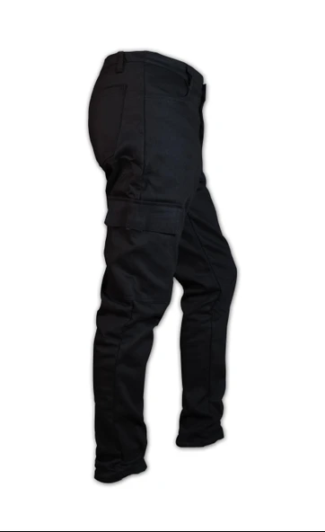WearBear Polarlı Siyah Kargo Cep Pantolon ürün görseli 1