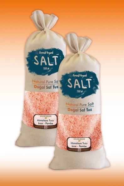 Himalaya Tuzu 2 Kg. Bez Torbada (1kg.x2ad.) Ince Çekim Pembe Renk Himalaya Orijinal Tuz ürün görseli 1