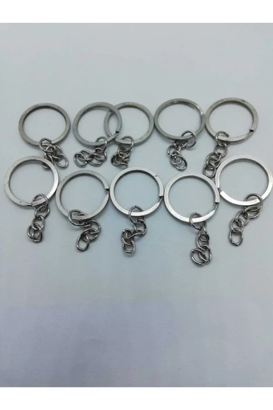 epoksi kalıpları 2.5 Cm Silver Anahtarlık Halkası 10 Adet ürün görseli 1