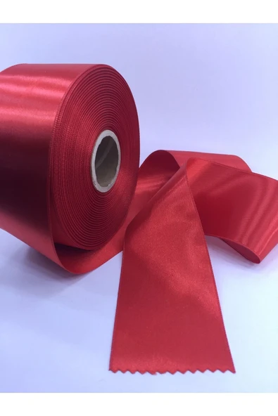 Sermet Süs Dünyası 5,5 Cm Lik Kırmızı Takı Kurdelesi 2 Metre Kesilmiş Hazır Takı Kurdelası ürün görseli 1