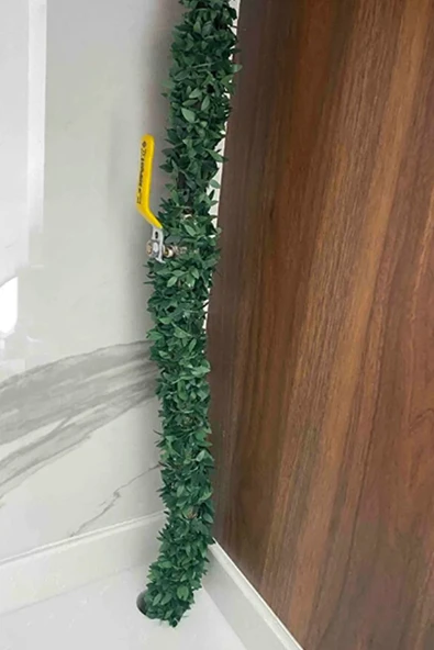 ALSHOP 7.5 Metre Tel Yaprak Doğalgaz Borusu Süsü Şerit Yapay Taç Sarmaşık Çiçek Süs ürün görseli 1