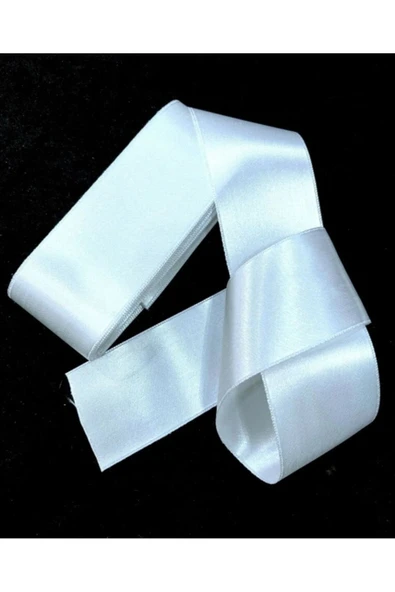 Sermet Süs Dünyası Beyaz Geniş Saten Kurdele 6 Cm 10 Metre Bir Top,saten Kurdela .bohça,çiçek,süsleme,takı Kurdele, ürün görseli 1