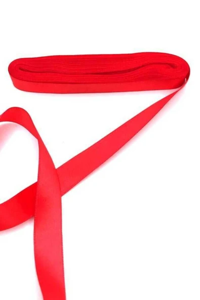 tmgrup Kırmızı Saten Kurdale 2cm 10mt ürün görseli 1