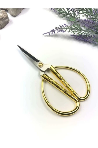 hemdemhediyelik Söz Kurdele Nişan Makası Gold Renk Kurdele Kesme Makası Lüks Makas ürün görseli 1