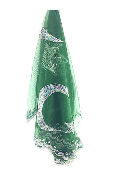 Sermet Süs Dünyası Yeşil Damat Sağdıç Örtüsü Duvak Kına Alı Kına Örtüsü Damat Şalı Eldiven Hediyeli Düğün Şalı ürün görseli 1