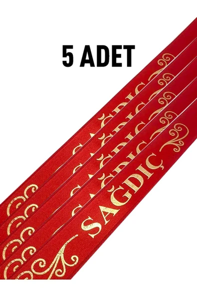 imzatasarım Kırmızı Sağdıç Kurdelesi Sağdıç Kolluk Kol Kurdele Kına Gecesi Düğün Malzemeleri ürün görseli 1