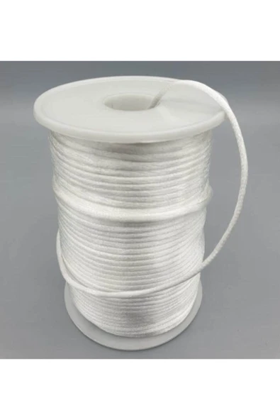 Bemsa Saten-floş Ip (sıçan Kuyruğu) Kalınlığı 2 mm. Renk Beyaz 10 metre ürün görseli 1