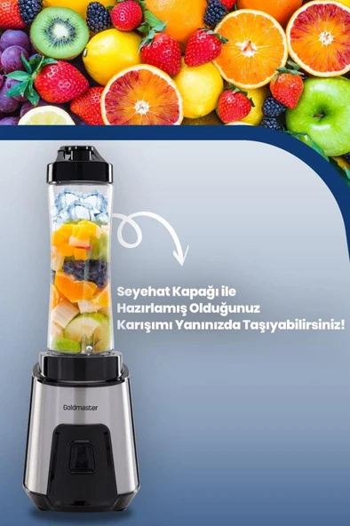 GOLDMASTER MİXUP GM-7259 KİŞİSEL BLENDER INOX - Resim 8