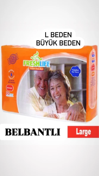 Freshlife Belbantlı Büyük Boy L 30'lu Hasta Bezi ürün görseli 1