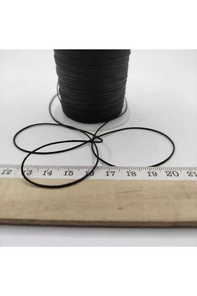 10 metre 0.80 Mm, Bileklik Ipi, Siyah Renk, Makrume Örgü Ipi Paraşüt Ipi, ürün görseli 1
