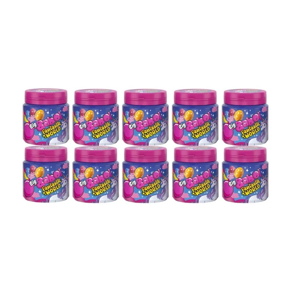 Big Babol Fantastic World Çilek, Muz ve Yaban Mersini Aromalı Sakız 90 gr x 10 Adet ürün görseli 1