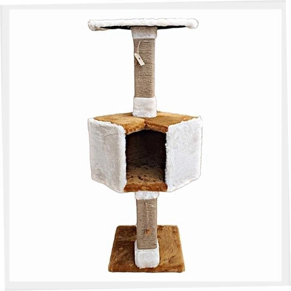 Botar İkonik Kedi Evi 35-35-120cm Camel ürün görseli 1