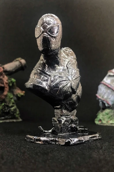 TatuCraft Spider Man Büst 10cm - Silver Efekt ürün görseli 1