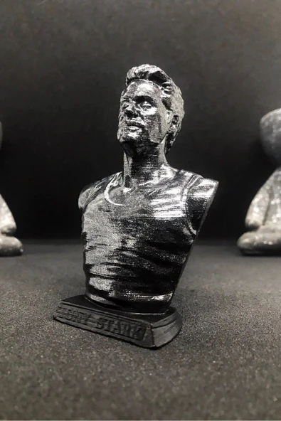 TatuCraft Iron Man Tony Büst 10cm - Silver Efekt - Resim 3