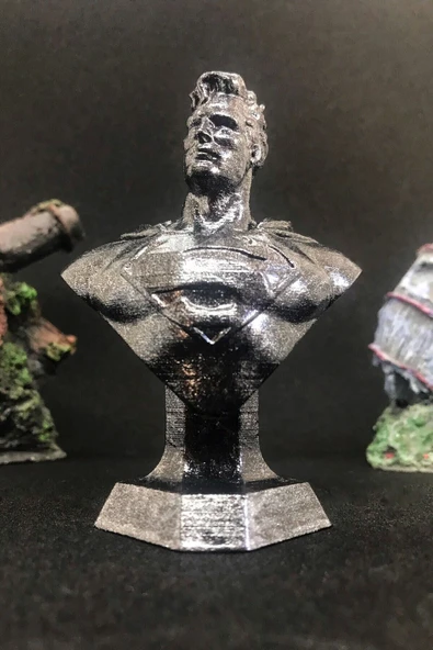 TatuCraft Superman Büst 10cm - Silver Efekt ürün görseli 1
