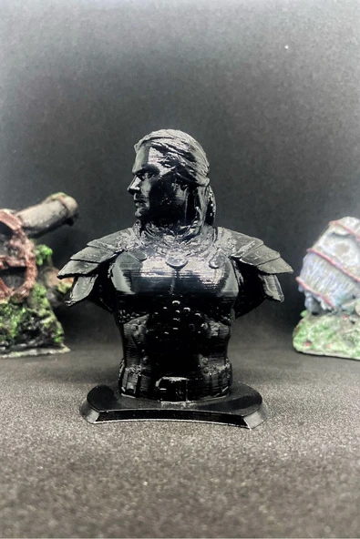 TatuCraft Witcher Gerald Of Rivia Büst 10cm - Siyah ürün görseli 1