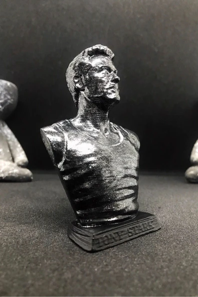 TatuCraft Iron Man Tony Büst 10cm - Silver Efekt - Resim 2