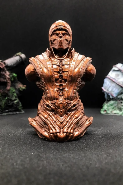 TatuCraft Mortal Kombat Scorpion Büst 10cm - Bakır ürün görseli 1
