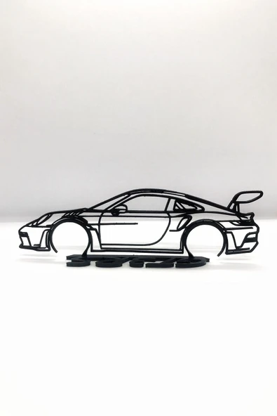 TatuCraft Porsche GT3-RS 2D Figür - Siyah ürün görseli 1