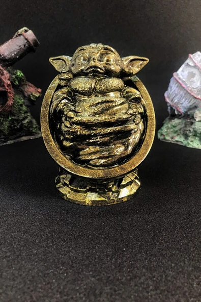 TatuCraft Star Wars Yoda Figür - Gold Efekt ürün görseli 1