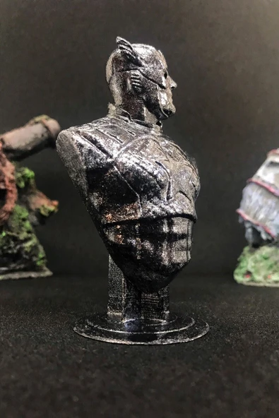 TatuCraft Kaptan Amerika Büst 10cm - Silver Efekt - Resim 3