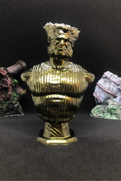 TatuCraft Marvel X-Men Wolverine Büst - Gold Efekt ürün görseli 1