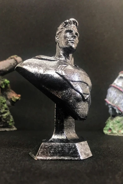 TatuCraft Superman Büst 10cm - Silver Efekt - Resim 2