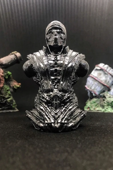 TatuCraft Mortal Kombat Scorpion Büst 10cm - Silver Efekt ürün görseli 1