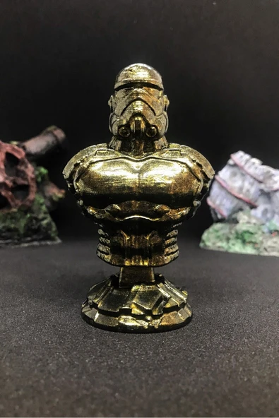 TatuCraft Star Wars Stormtrooper Büst 10cm - Gold Efekt ürün görseli 1