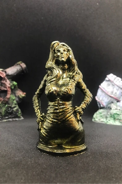 TatuCraft DC Catwoman Büst 10cm - Gold Efekt ürün görseli 1