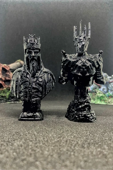 TatuCraft Yüzüklerin Efendisi LOTR Sauron & Ölüler Kralı Büst 10cm - Siyah ürün görseli 1